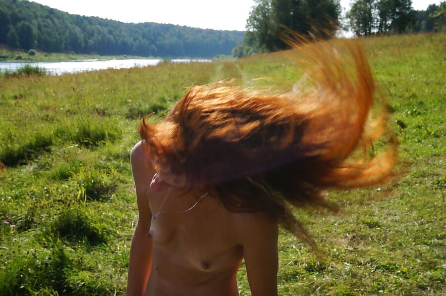 Redhair on Volga-river beach