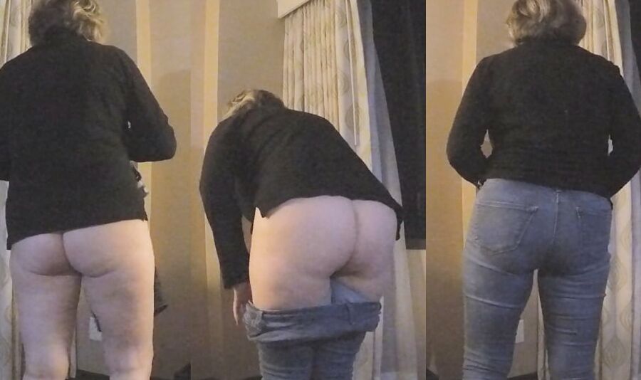 Naked in hotel window