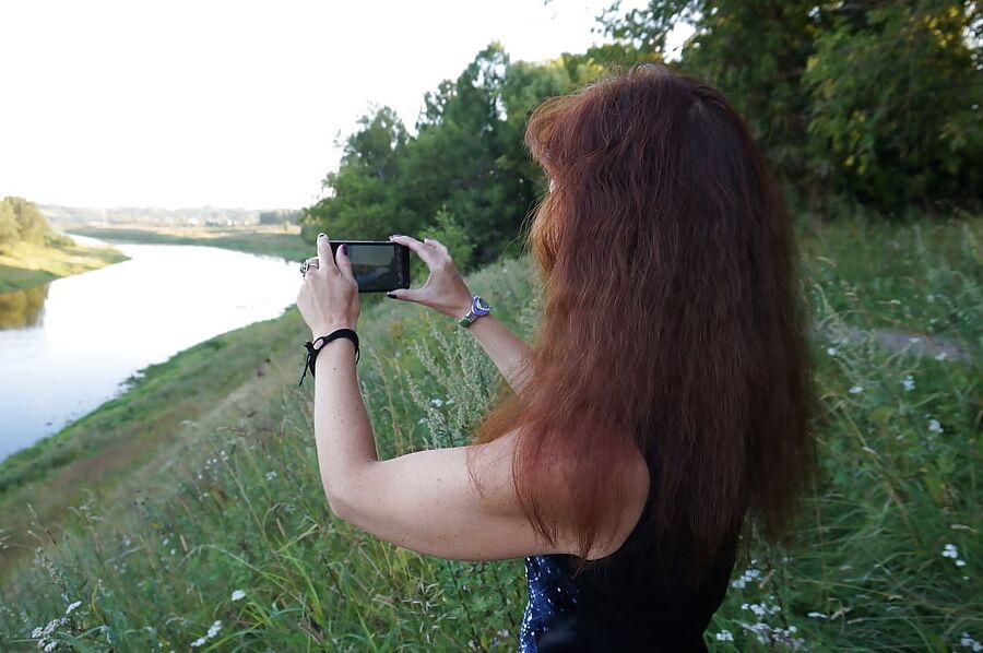 Upon Volga-river Golden Evening