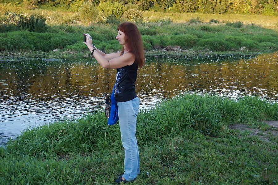 Upon Volga-river Golden Evening