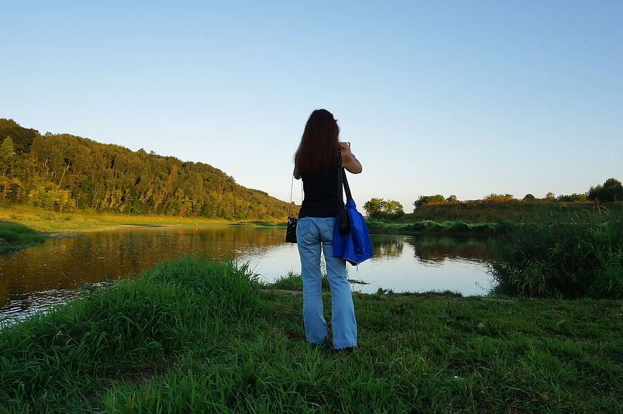 Upon Volga-river Golden Evening