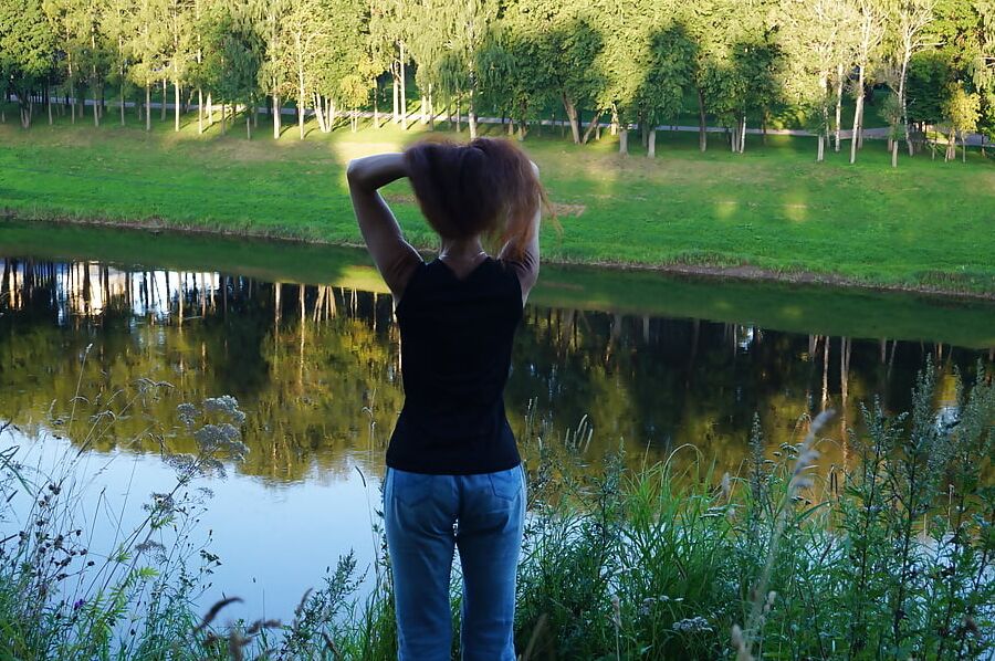 Upon Volga-river Golden Evening