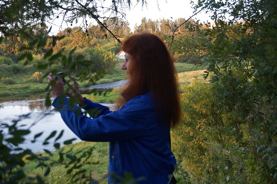 Upon Volga-river Golden Evening