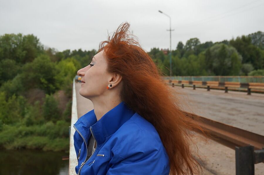 On vazuza-river in cold weather