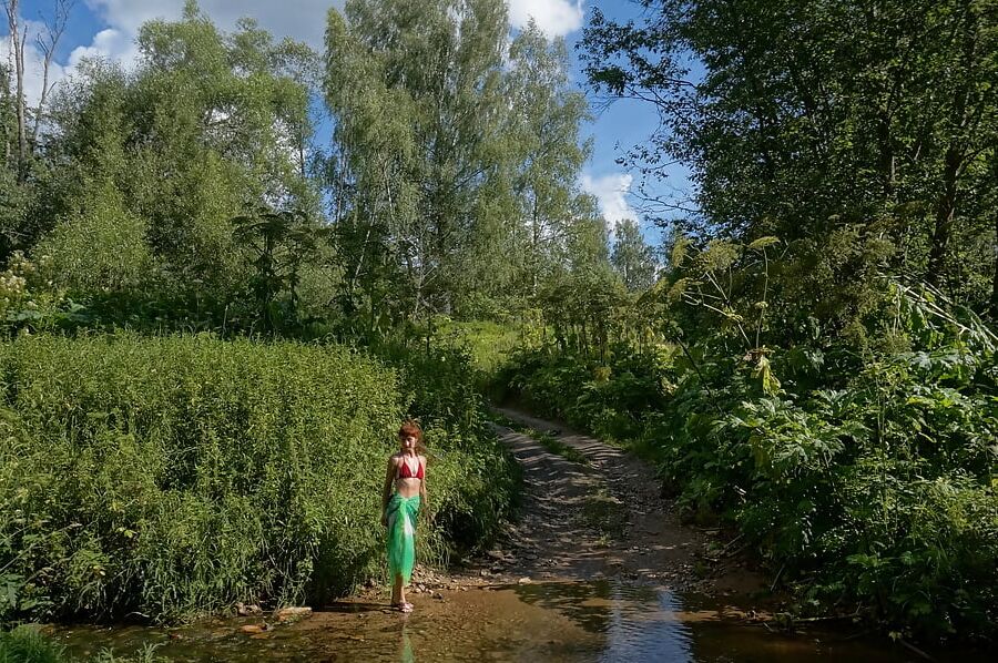 Green Shawl Volga-river