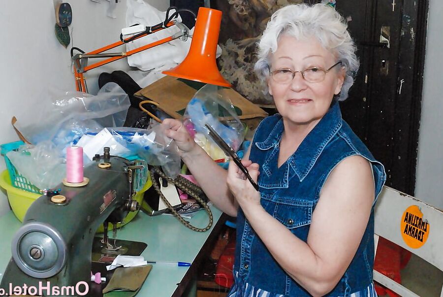 Grandma playing with adult toy