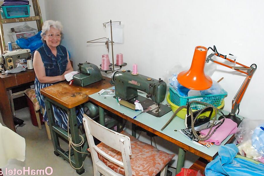 Grandma playing with adult toy