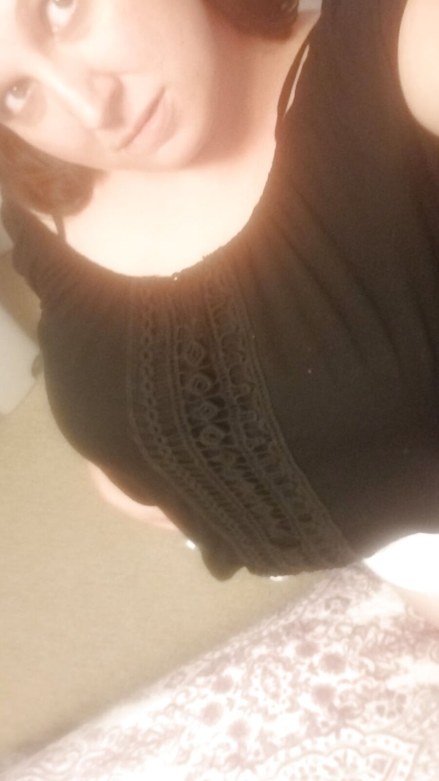 Plugged for the night. Hot pink and black panties & bra milf