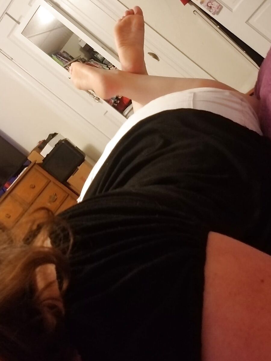 Plugged for the night. Hot pink and black panties & bra milf