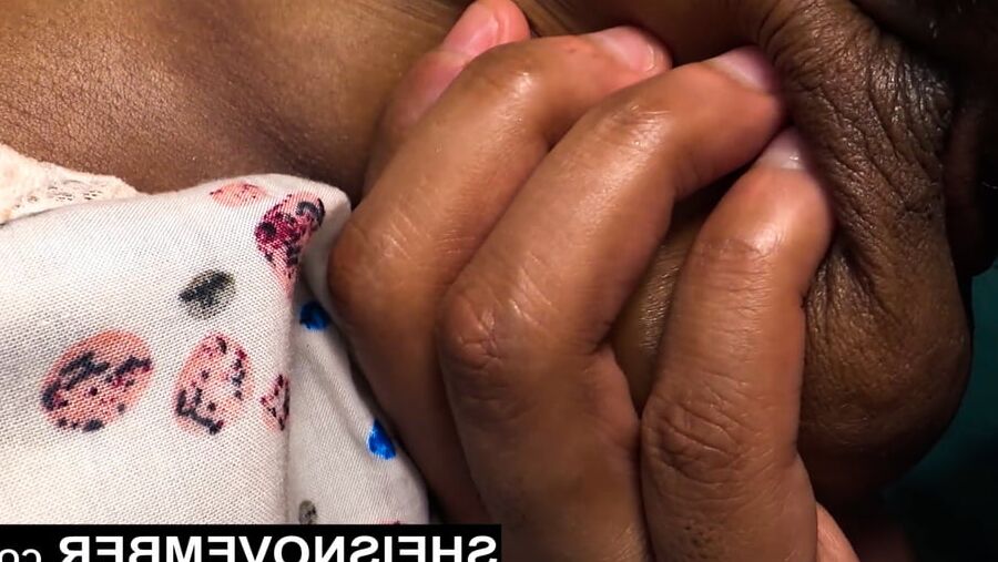 Getting my big black titties and nipples sucked hard