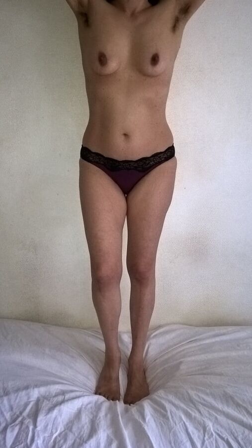 My beautiful hairy wife in panties