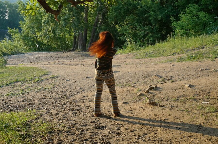 Redhair on slope
