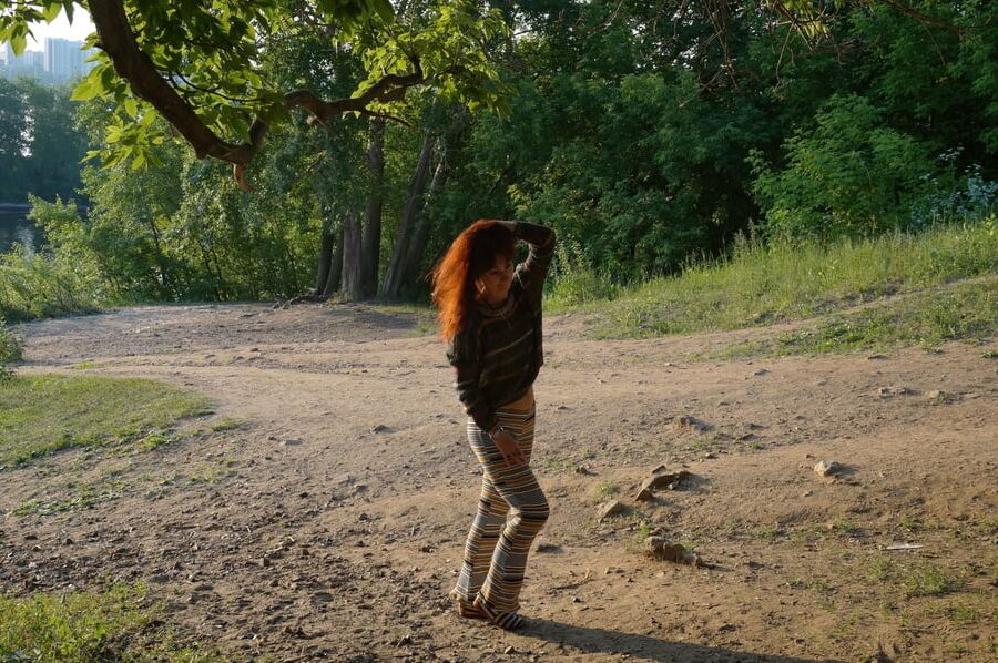 Redhair on slope
