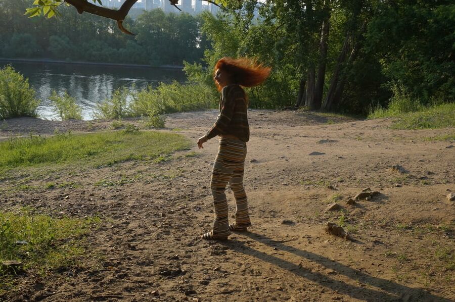 Redhair on slope