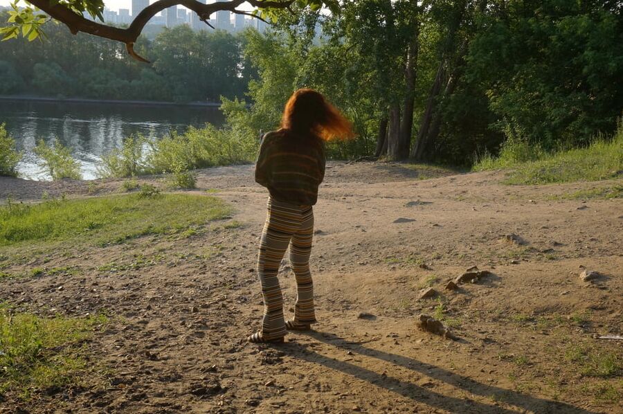 Redhair on slope
