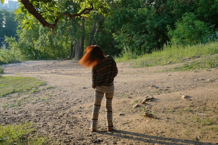 Redhair on slope