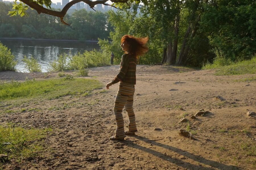Redhair on slope