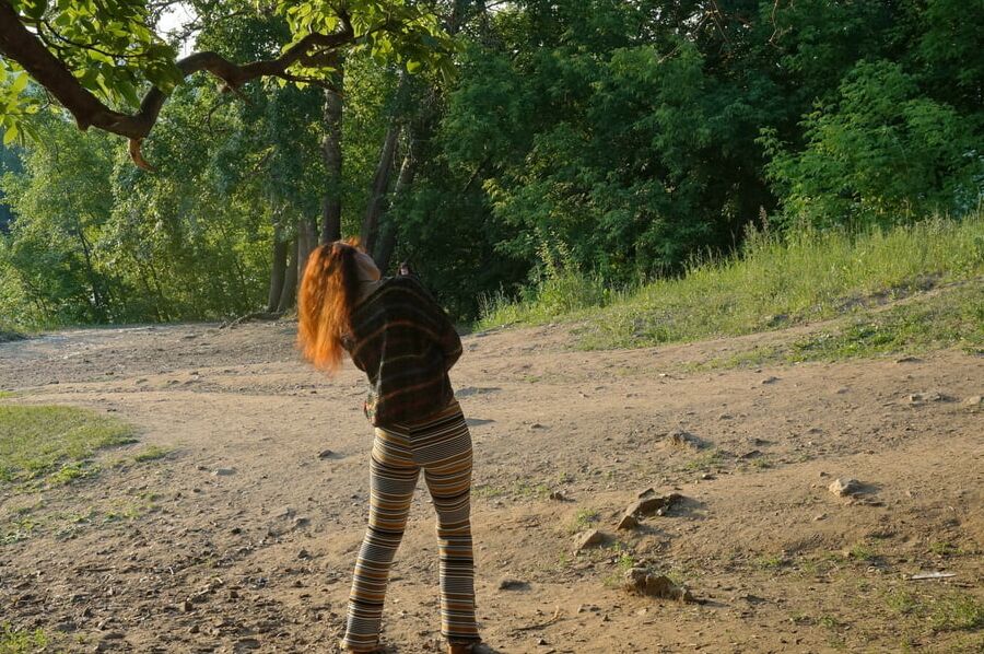 Redhair on slope