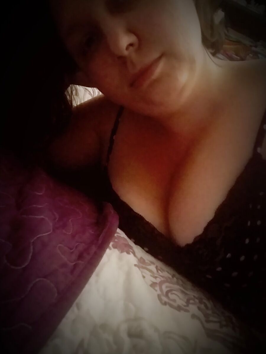 Milf playing before bed Black Nightie... bored housewife