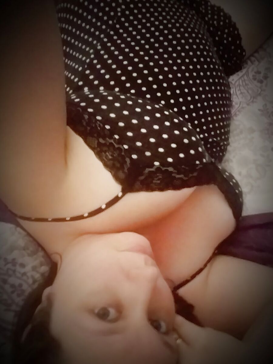 Milf playing before bed Black Nightie... bored housewife