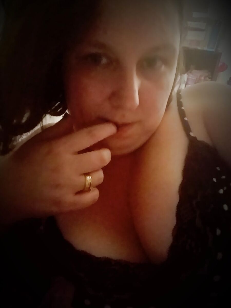 Milf playing before bed Black Nightie... bored housewife