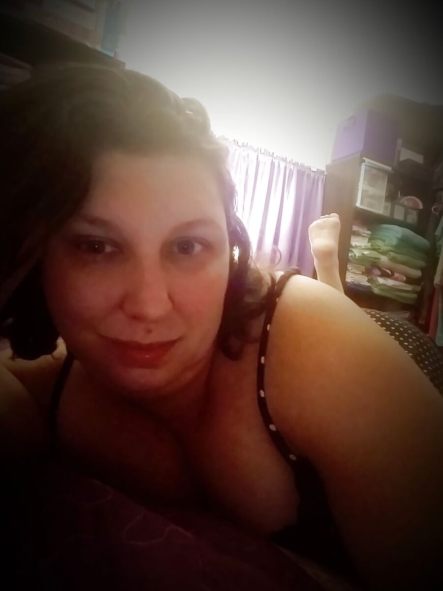 Milf playing before bed Black Nightie... bored housewife