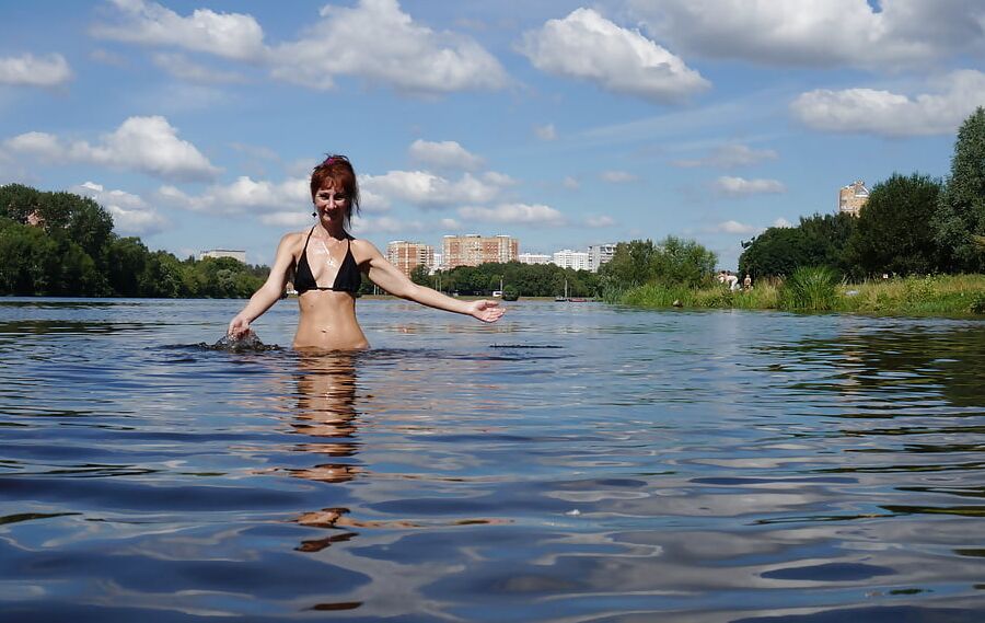 Swimmind in Moscow's pond