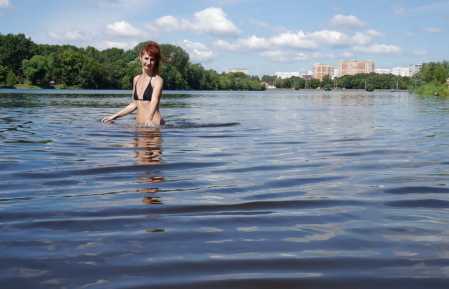 Swimmind in Moscow's pond