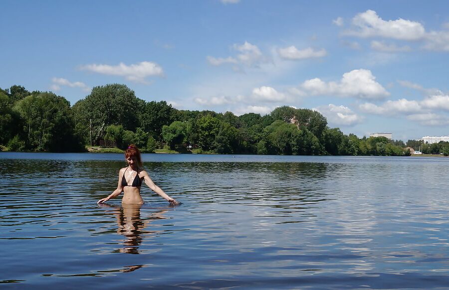 Swimmind in Moscow's pond