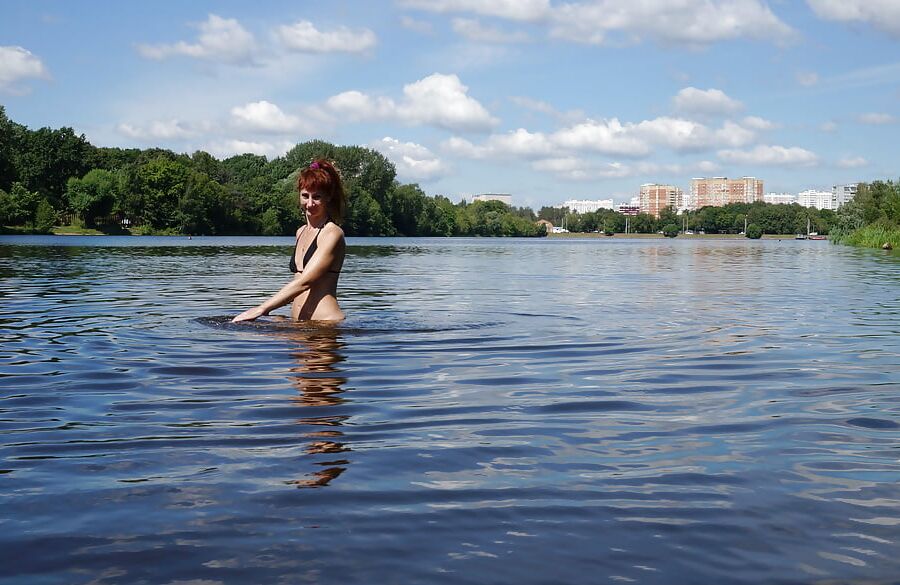 Swimmind in Moscow's pond