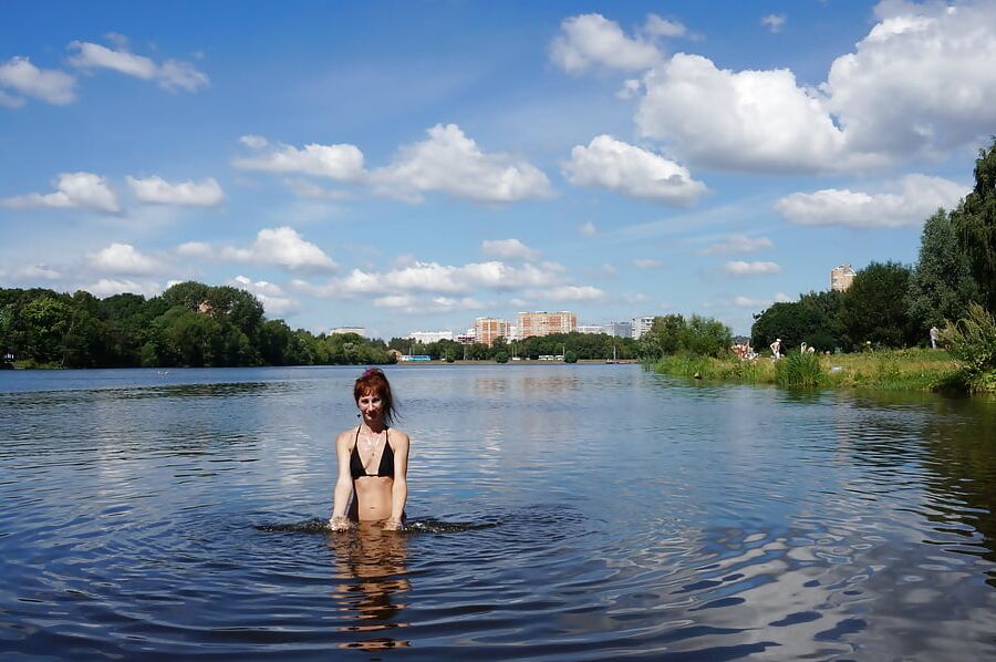 Swimmind in Moscow's pond