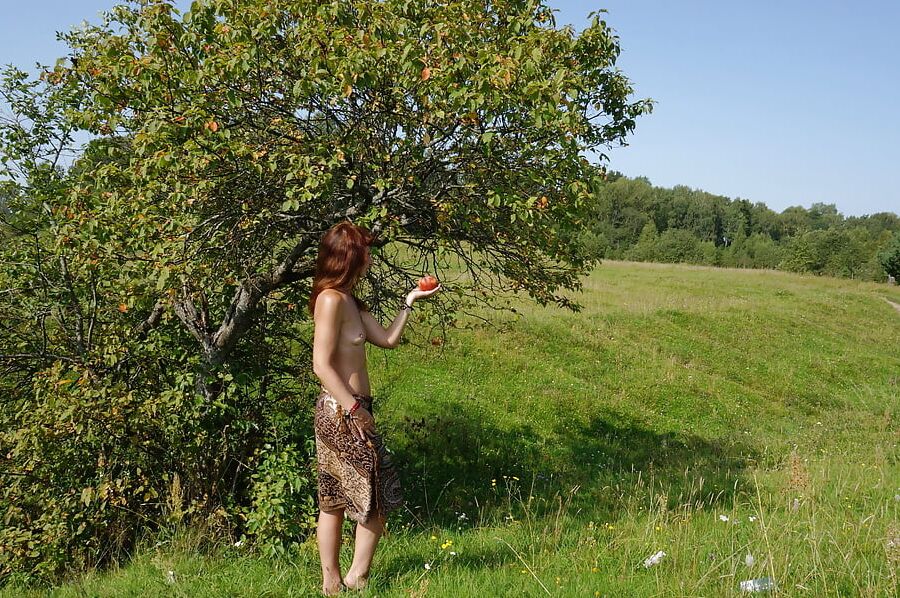 Girl and Peach