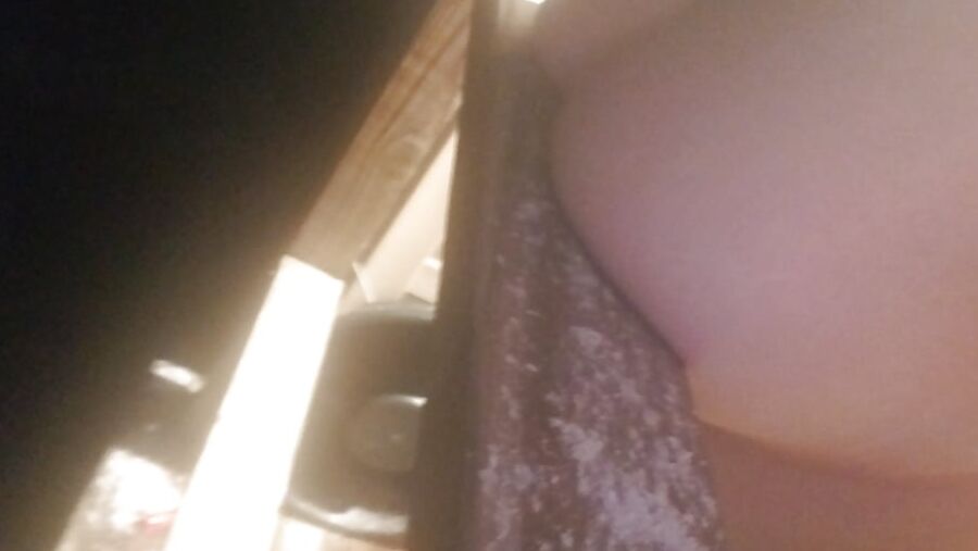 Naked outside in the snow - wife nextdoor milf