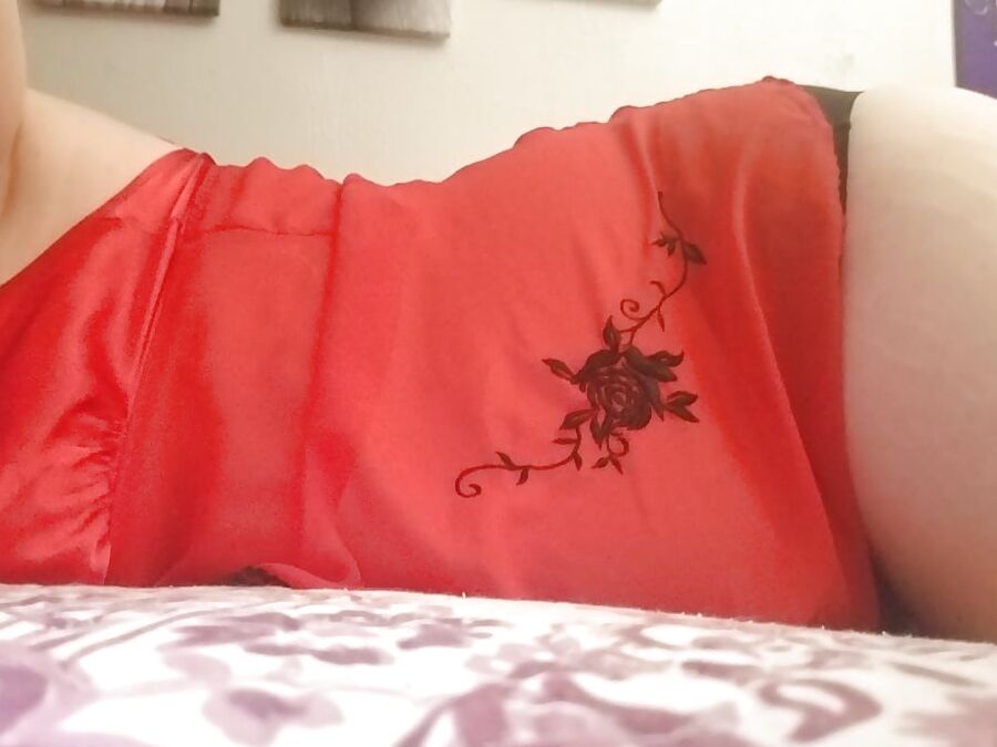 Red lingerie, big boobs and a butt plug....