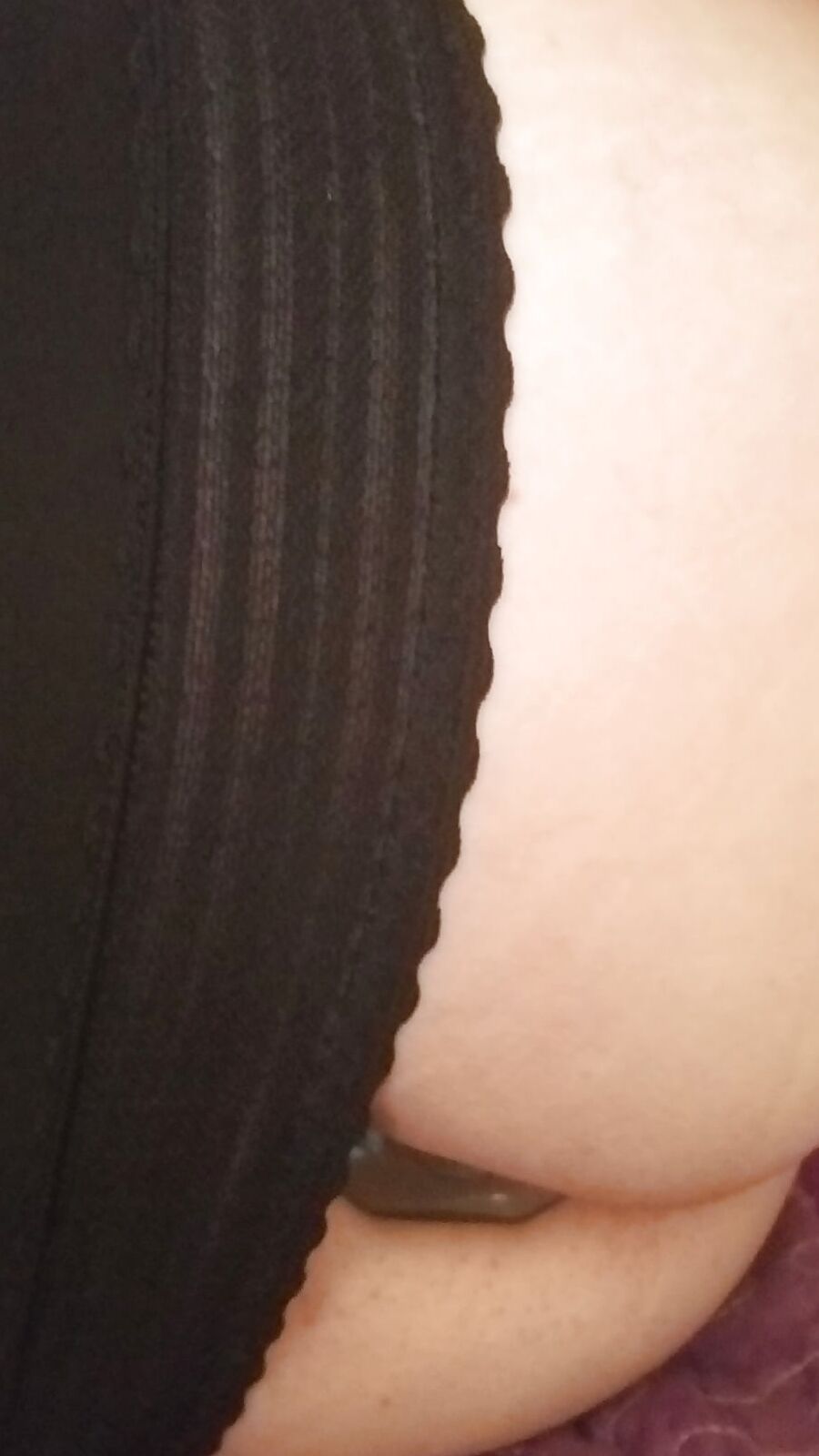 Red lingerie, big boobs and a butt plug....