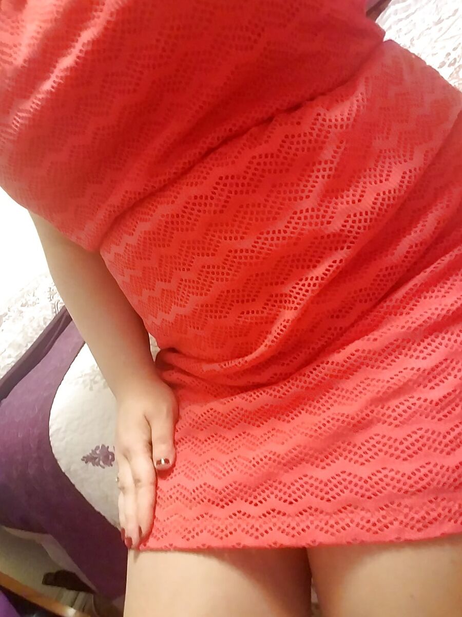 Pantyhose and strap on hiding under my dress
