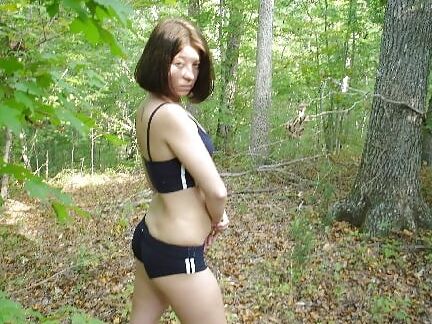 Walking in the woods nude Charity