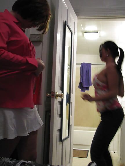 Jessica and Charity hangout at home