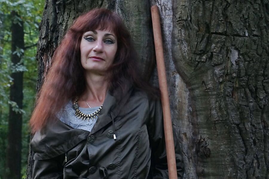 Witch on broomstick
