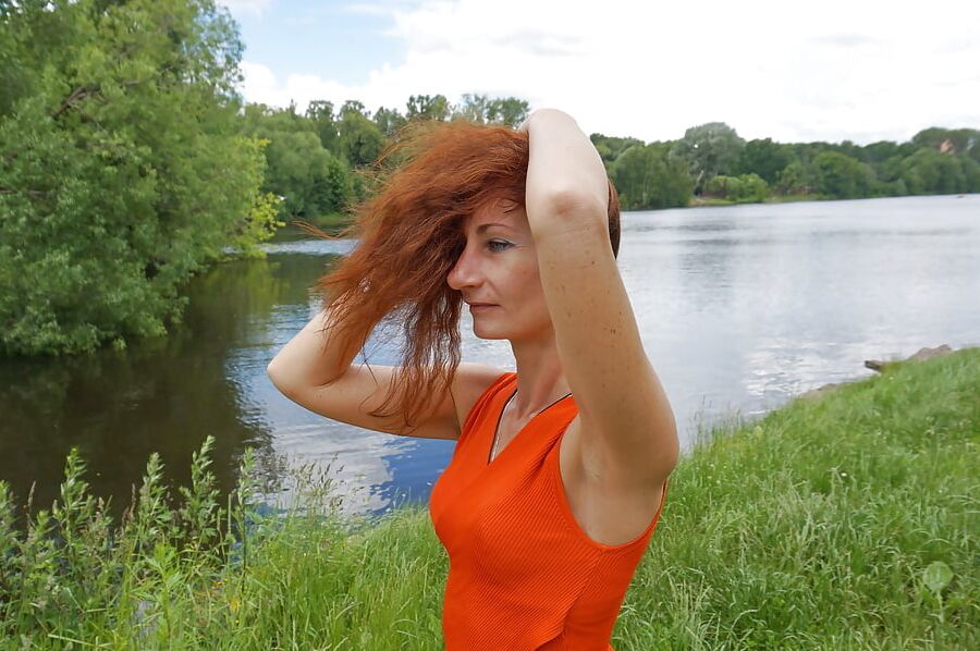 Bicolored Bikini 'n' Red Blouse