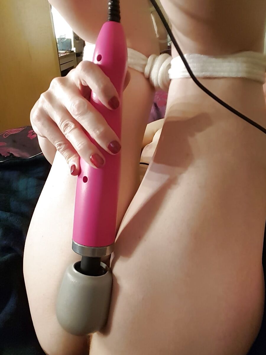 Painted toes. Tied ankles and legs then Doxy Fun