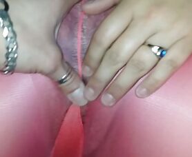 BBW Hairy Pussy Play in Pantyhose