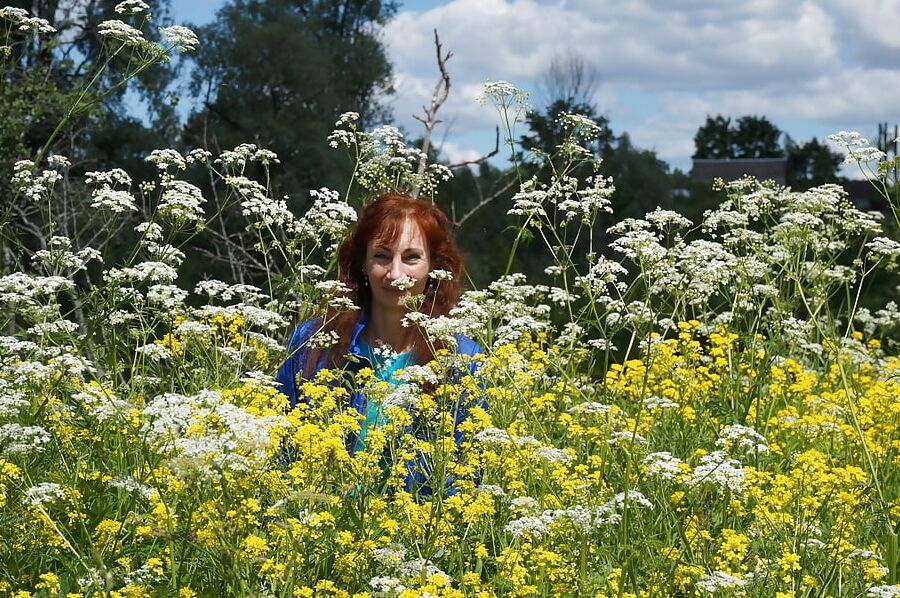 My Wife in White Flowers (near Moscow)