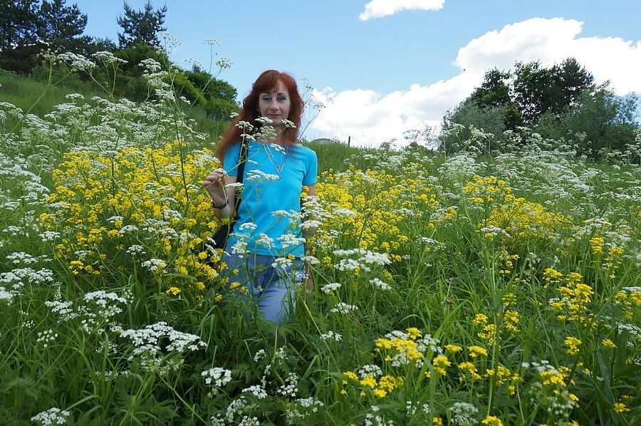 My Wife in White Flowers (near Moscow)