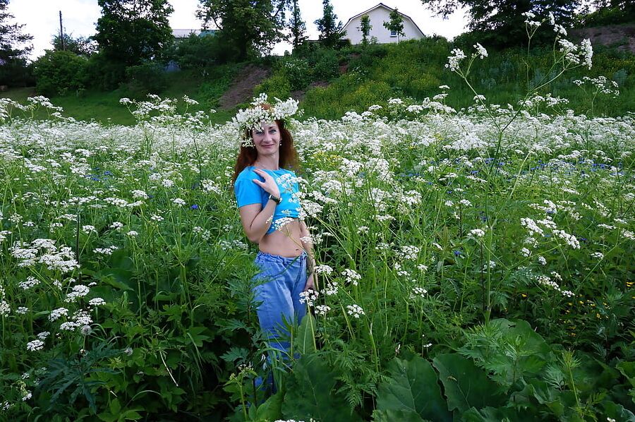 My Wife in White Flowers (near Moscow)