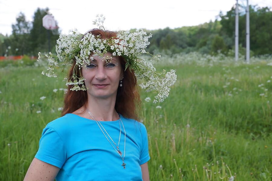 My Wife in White Flowers (near Moscow)