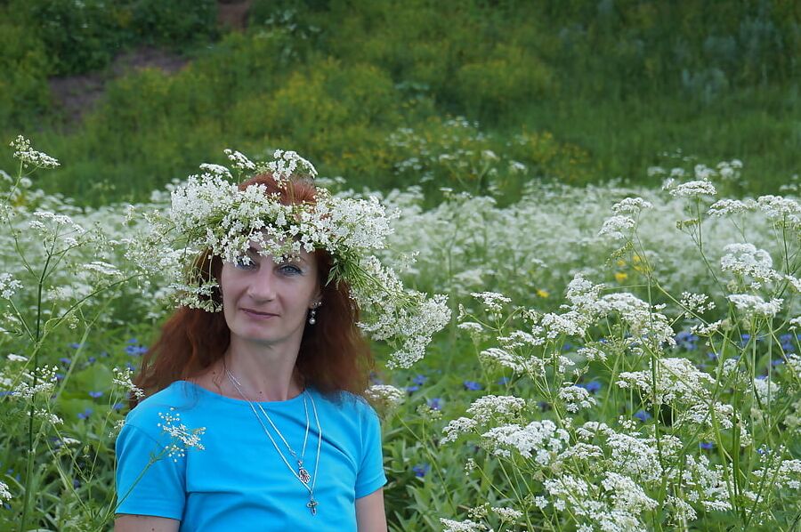 My Wife in White Flowers (near Moscow)