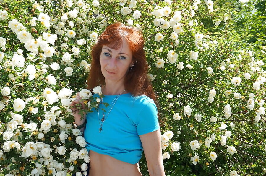 My Wife in White Flowers (near Moscow)