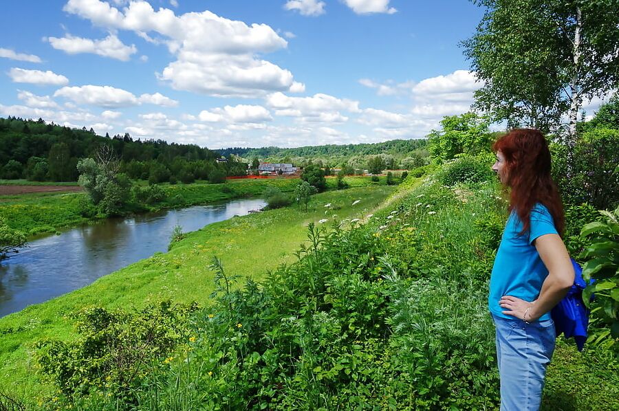 My Wife in White Flowers (near Moscow)