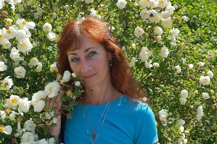 My Wife in White Flowers (near Moscow)